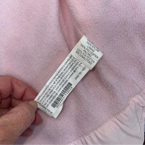 Zara Kids Gris Pink Puffer Vest Size Small /122 Cm 5 Years - Picture 7 of 11